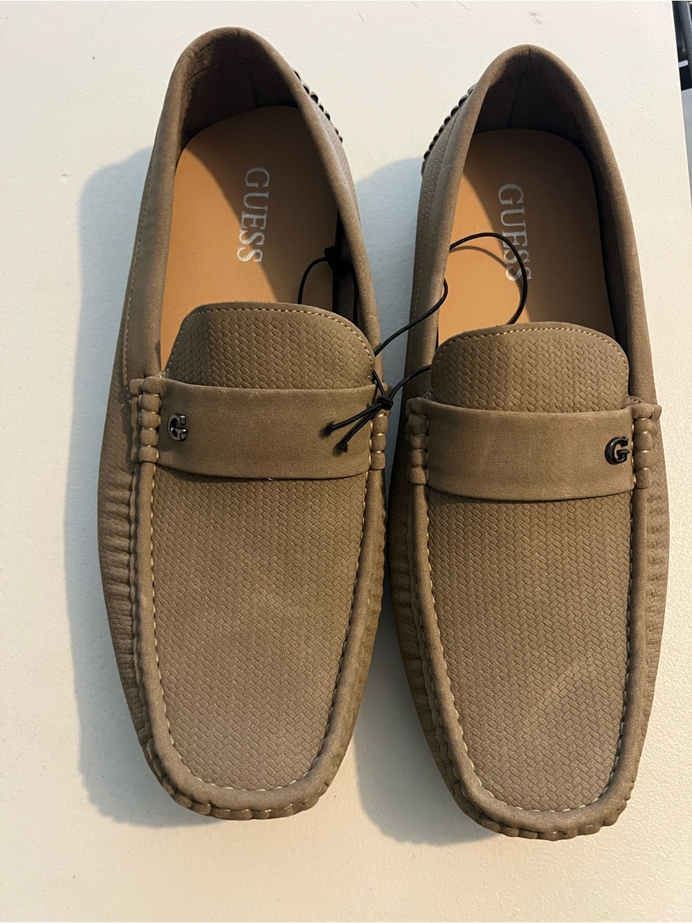 GUESS Men's Tan Faux Suede Slip-On Loafers Size 13 NWOT